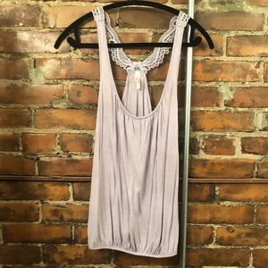 Sparkle and Fade Lavender Tank top with lace